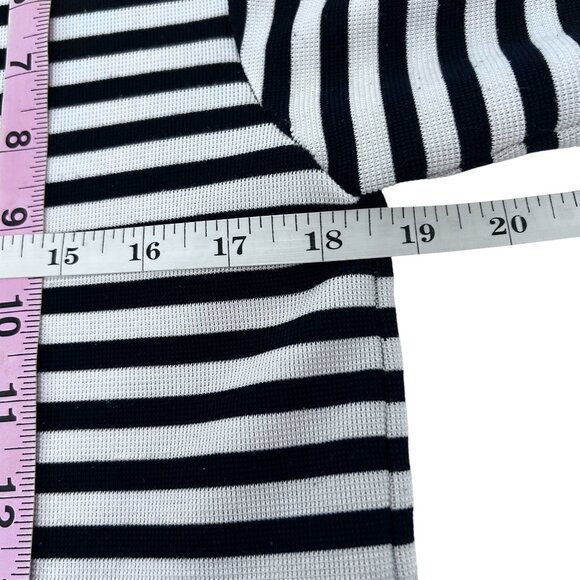 COS Navy & White Striped Cotton Poplin & Knit Dress Size Small - Picture 10 of 13
